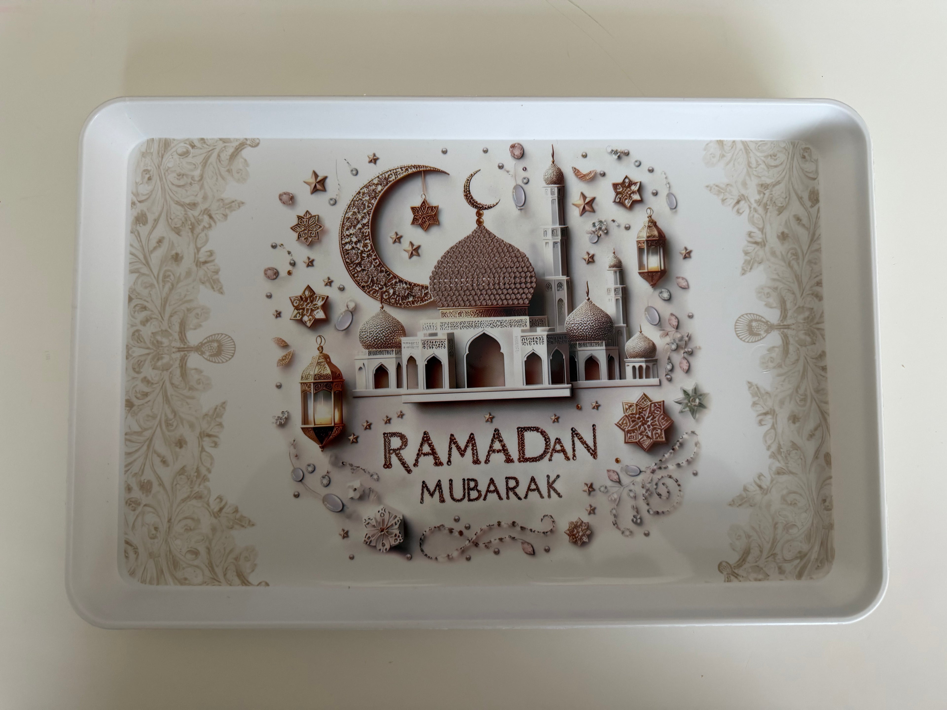 Plateau décoratif Ramadan Mubarak